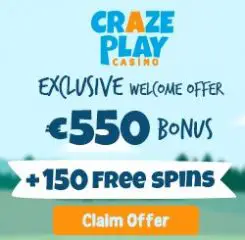 CrzaePlay Casino Banner - 468x60