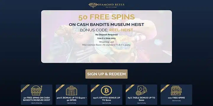 Diamond Reels Casino Cash Bandits Museum Heist